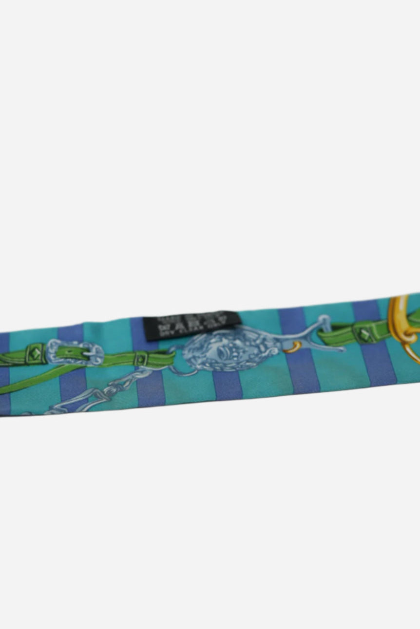 Hermes Blue Silk Twilly Scarf
