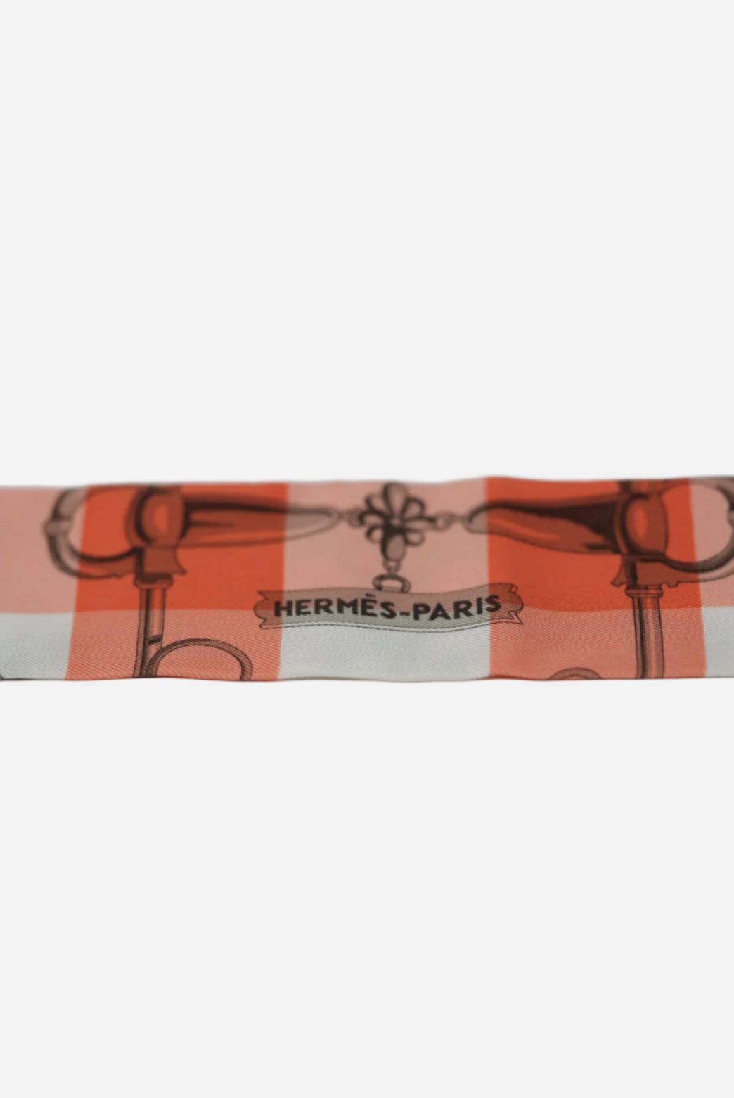 Hermes Orange Print Twilly
