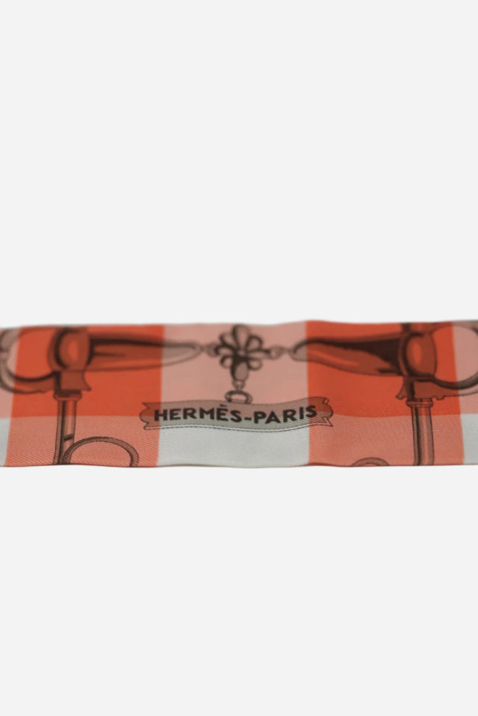 Hermes Orange Print Twilly