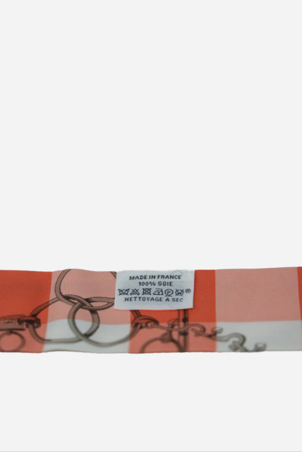 Hermes Orange Print Twilly