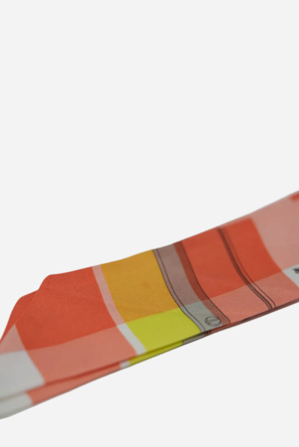 Hermes Orange Print Twilly