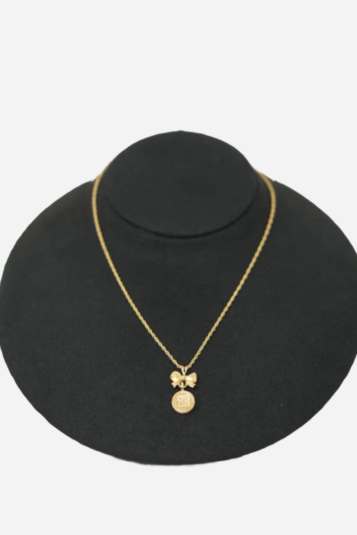 Givenchy Bowtie Logo Necklace