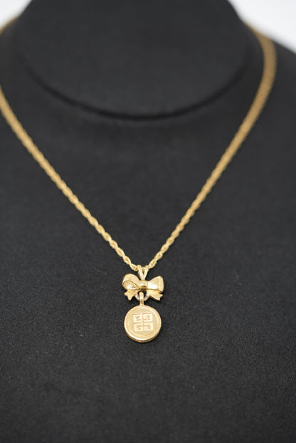Givenchy Bowtie Logo Necklace
