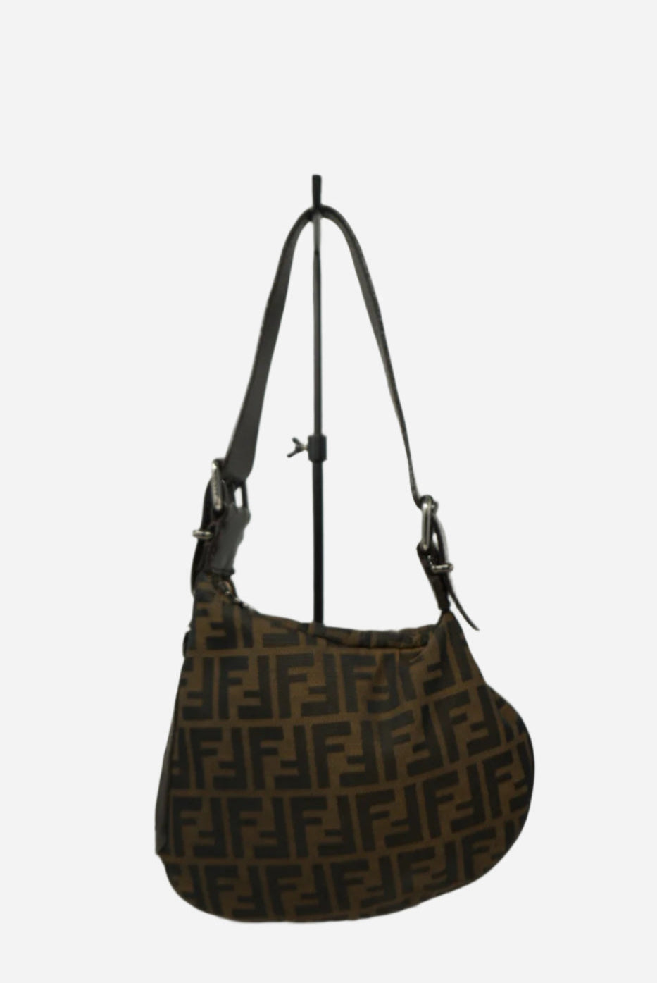 Fendi Canvas Zucca FF Shoulder Bag
