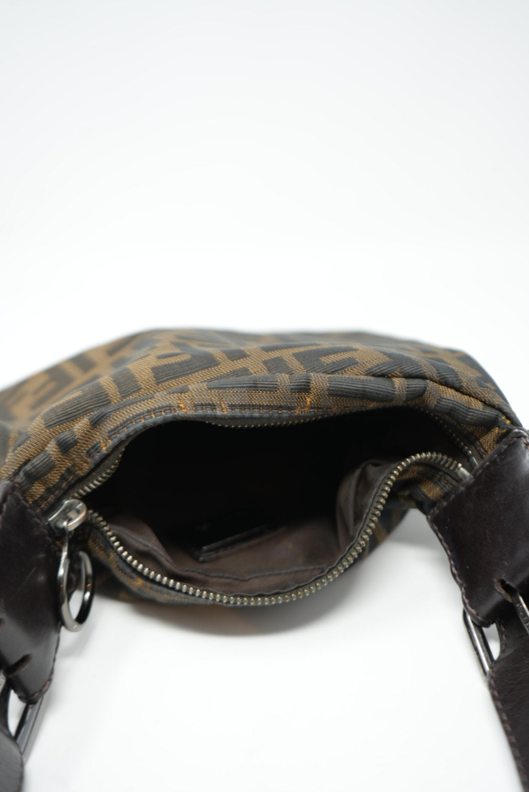 Fendi Canvas Zucca FF Shoulder Bag