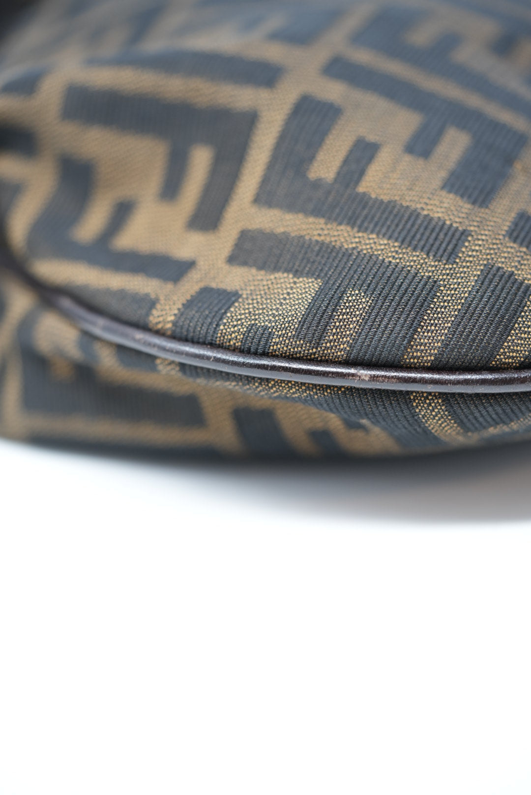 Fendi Canvas Zucca FF Shoulder Bag