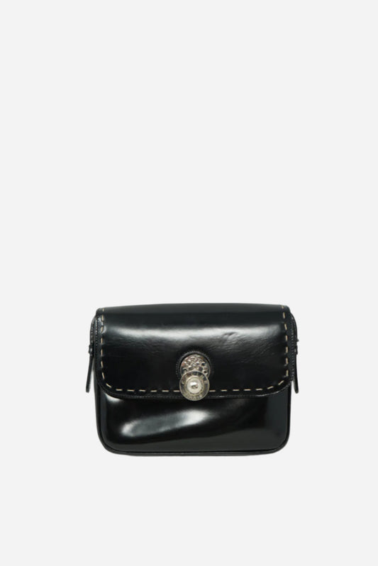 Celine Black Leather Crossbody Bag
