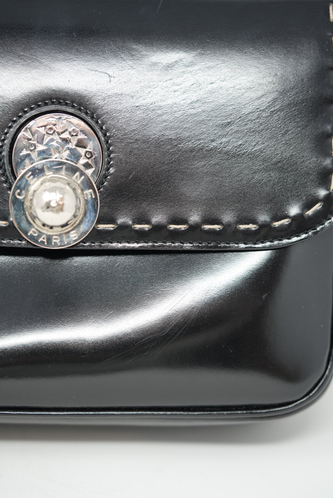 Celine Black Leather Crossbody Bag
