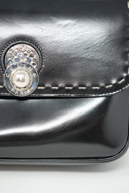 Celine Black Leather Crossbody Bag