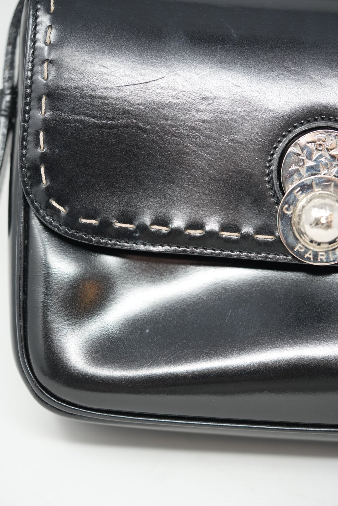 Celine Black Leather Crossbody Bag