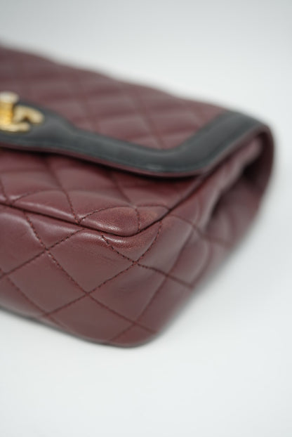 Pre-Owned Chanel 2015-2016 Lambskin Mini Two-Tone Day Flap Bag