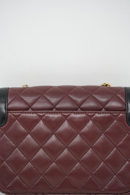 Pre-Owned Chanel 2015-2016 Lambskin Mini Two-Tone Day Flap Bag