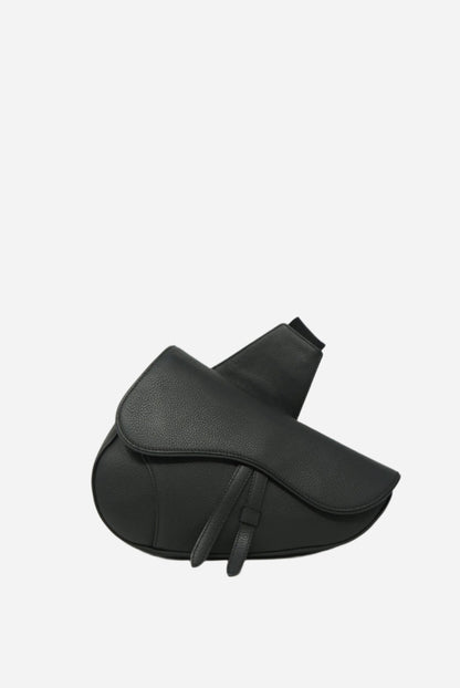 Dior Saddle Bag Black Grained Calfskin