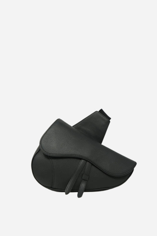 Dior Saddle Bag Black Grained Calfskin