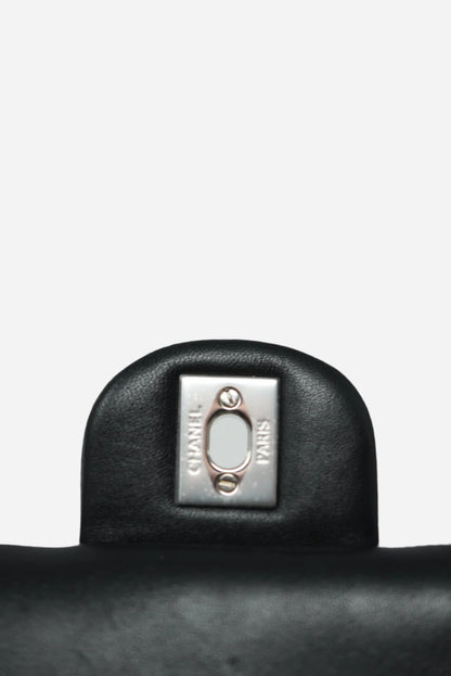 Pre-Owned Chanel 2021 Black Lambskin Classic Mini Flap Bag