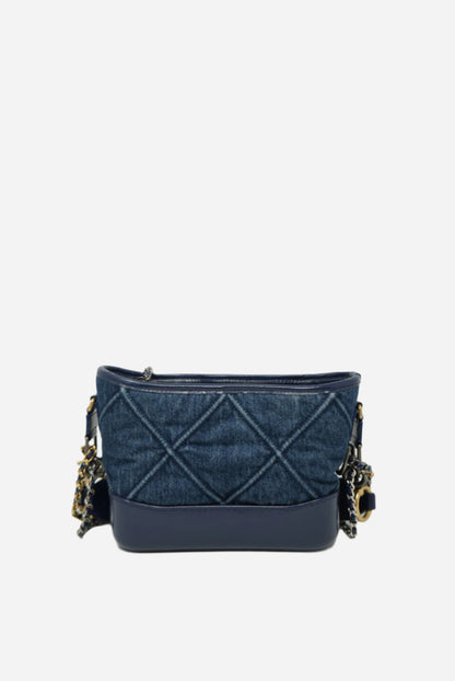 Pre-owned Chanel 2020 Gabrielle Denim Hobo Small