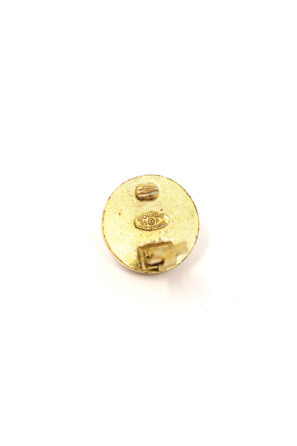 Pre-Owned Chanel Round CC Faux Pearl Earrings Clip-On