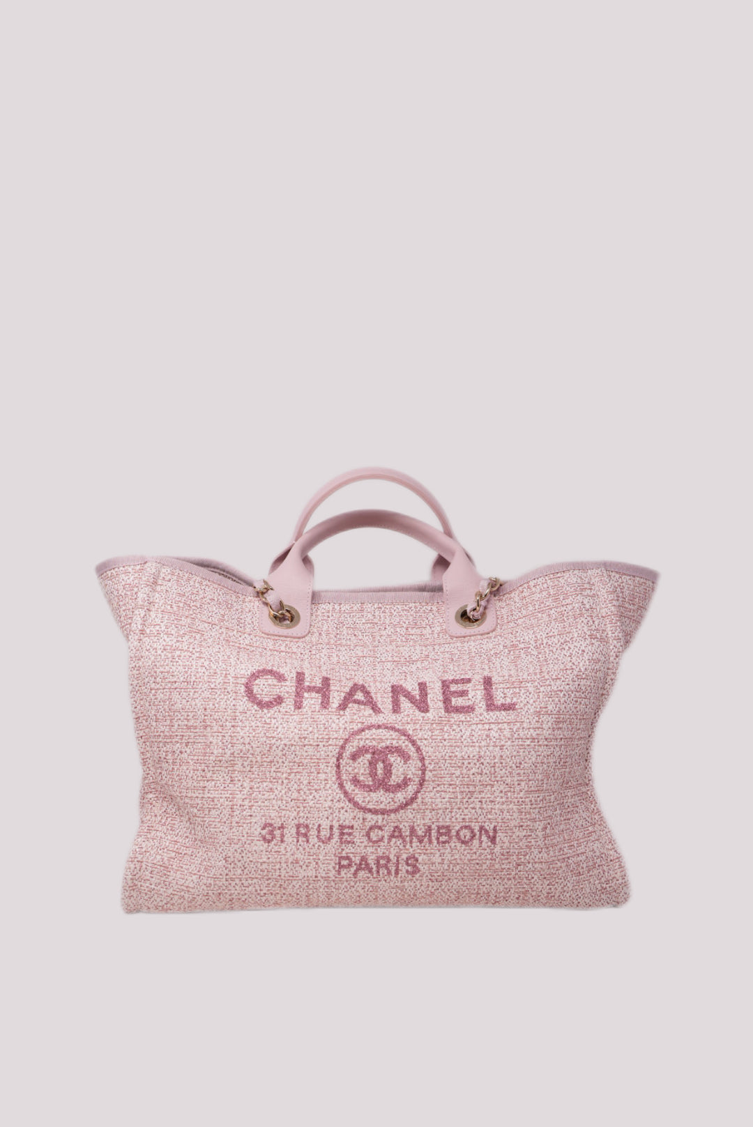 Pre-Owned Chanel Deauville Tote Bag Canvas 2019