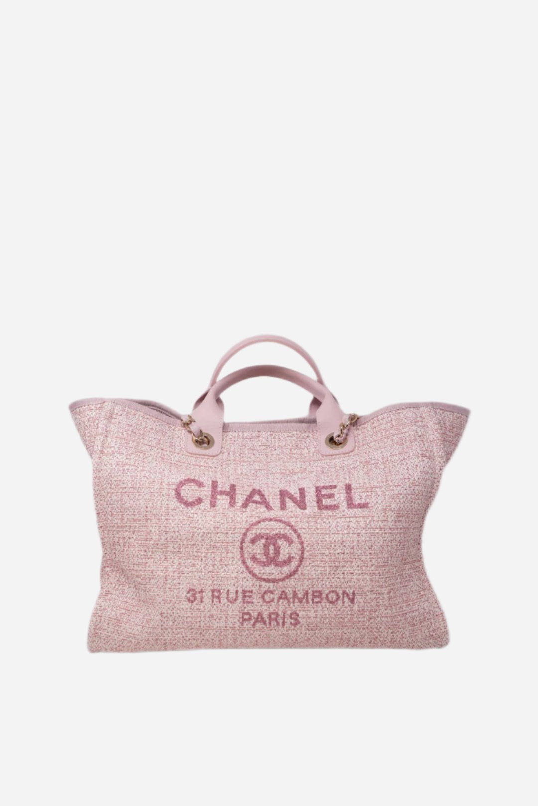 Pre-Owned Chanel Deauville Tote Bag Canvas 2019