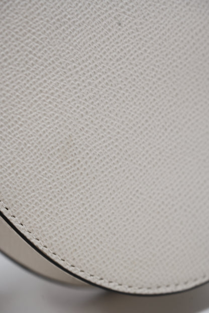Dior White Leather Mini Saddle Bag