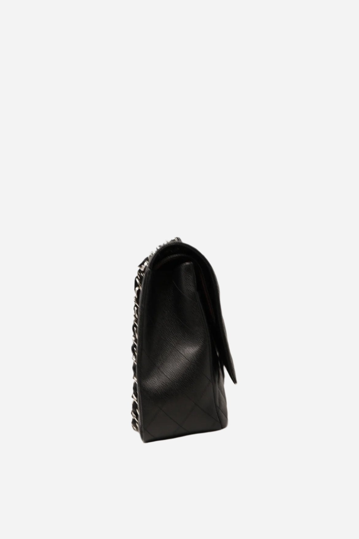 Pre-Owned Chanel Classic Double Flap Maxi Black Caviar Bag