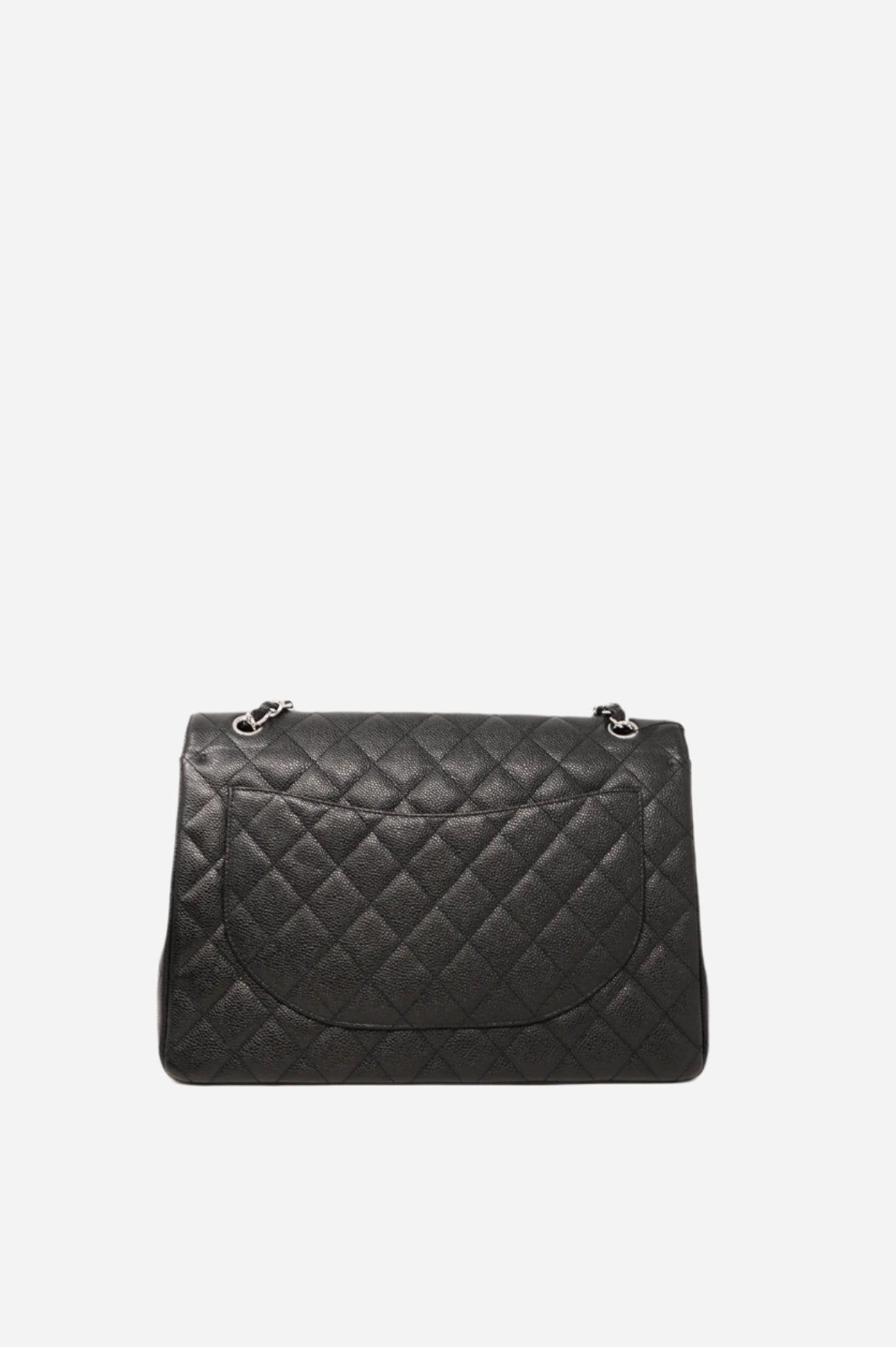 Pre-Owned Chanel Classic Double Flap Maxi Black Caviar Bag