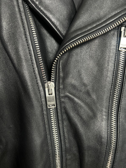 Saint Laurent L17 Double Rider Leather Jacket Black Size 50