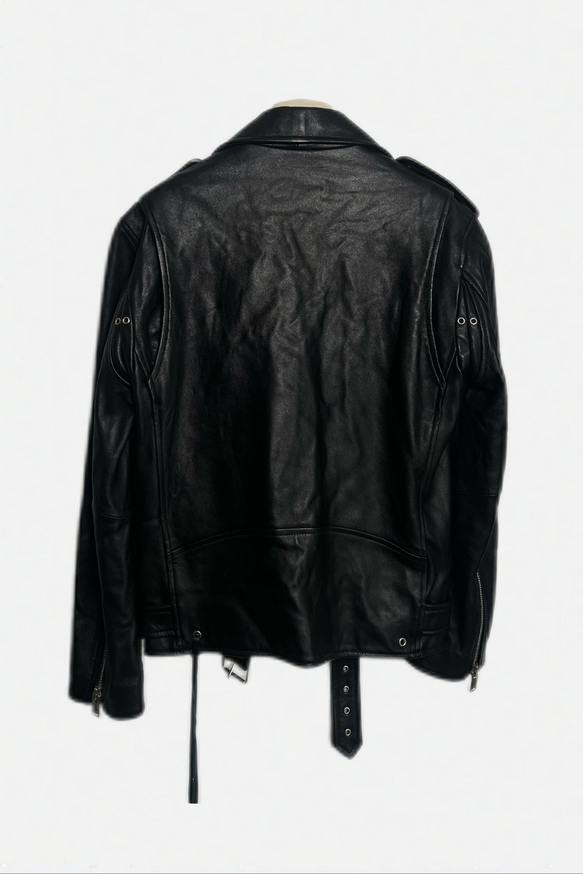 Saint Laurent L17 Double Rider Leather Jacket Black Size 50