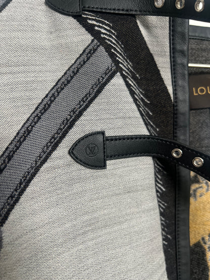 Louis Vuitton Wool/Silk Multicolor Coat Cape Oversized Oversized