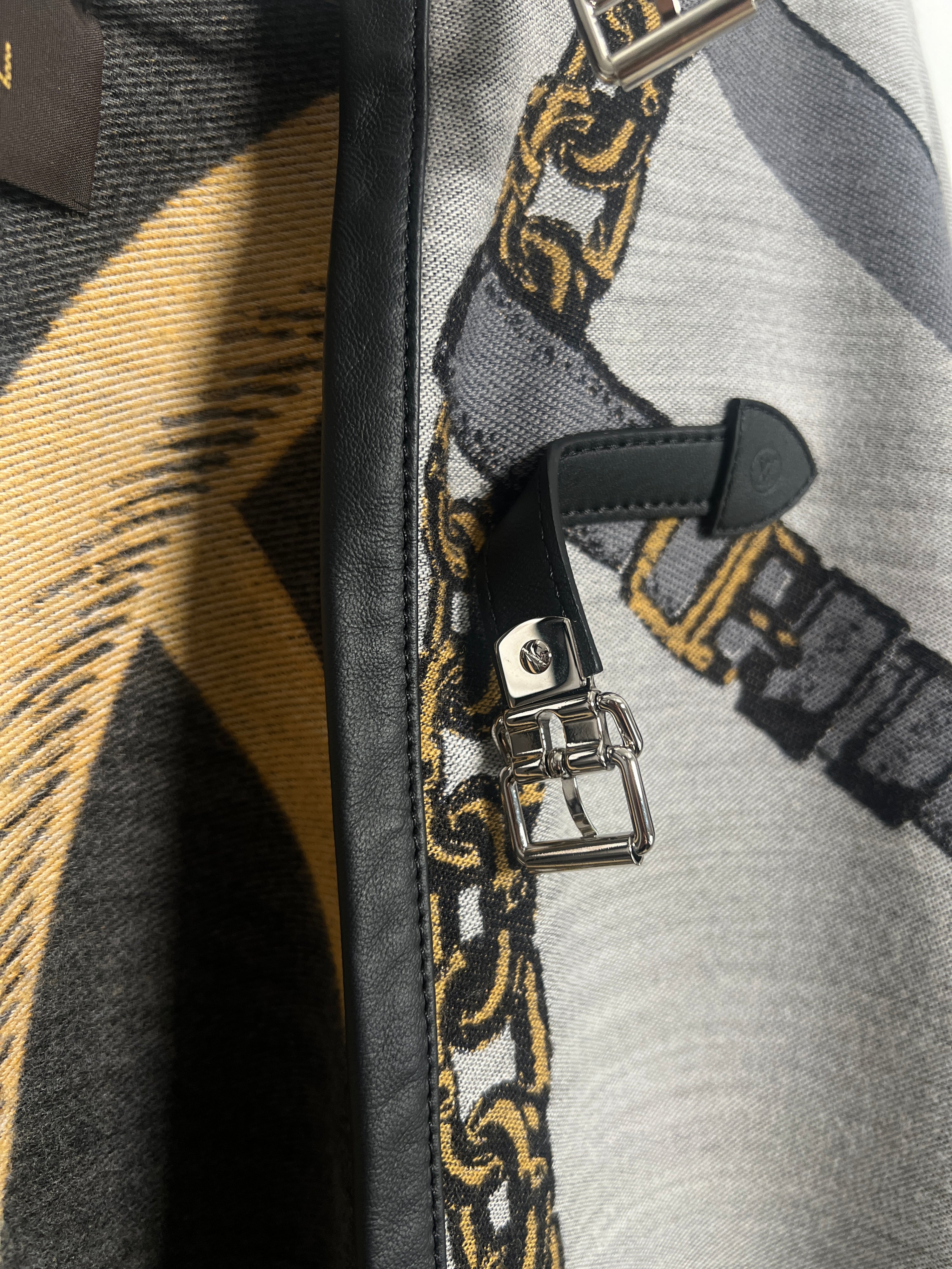 Louis Vuitton Wool/Silk Multicolor Coat Cape Oversized Oversized