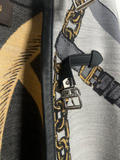 Louis Vuitton Wool/Silk Multicolor Coat Cape Oversized Oversized