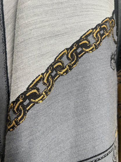 Louis Vuitton Wool/Silk Multicolor Coat Cape Oversized Oversized