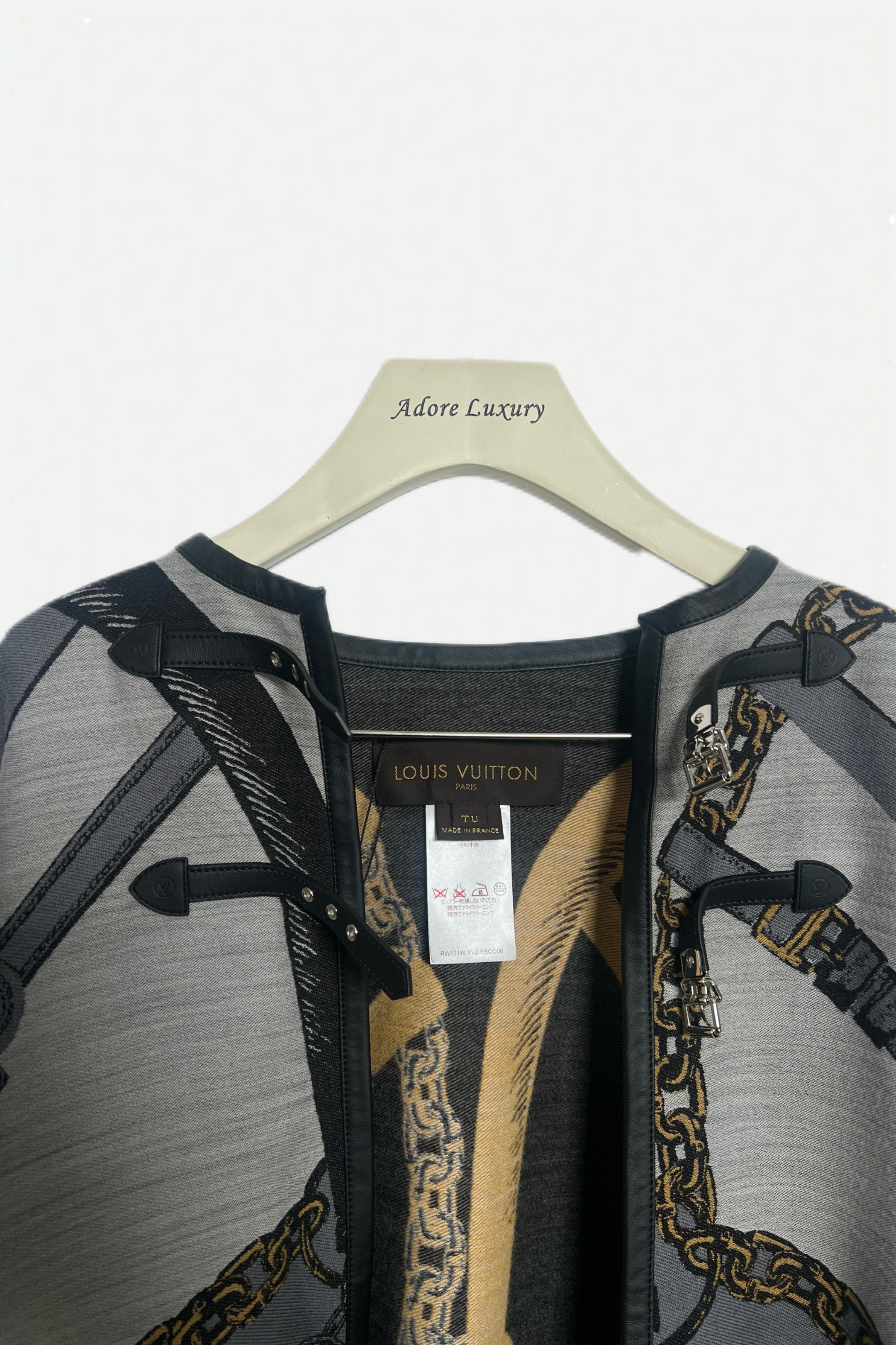 Louis Vuitton Wool/Silk Multicolor Coat Cape Oversized Oversized