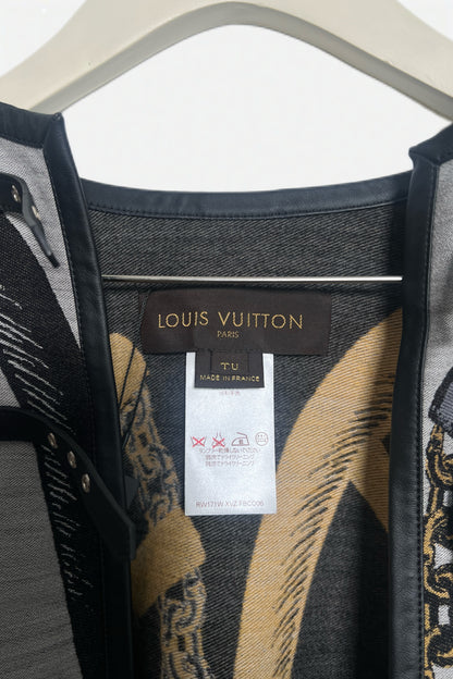 Louis Vuitton Wool/Silk Multicolor Coat Cape Oversized Oversized