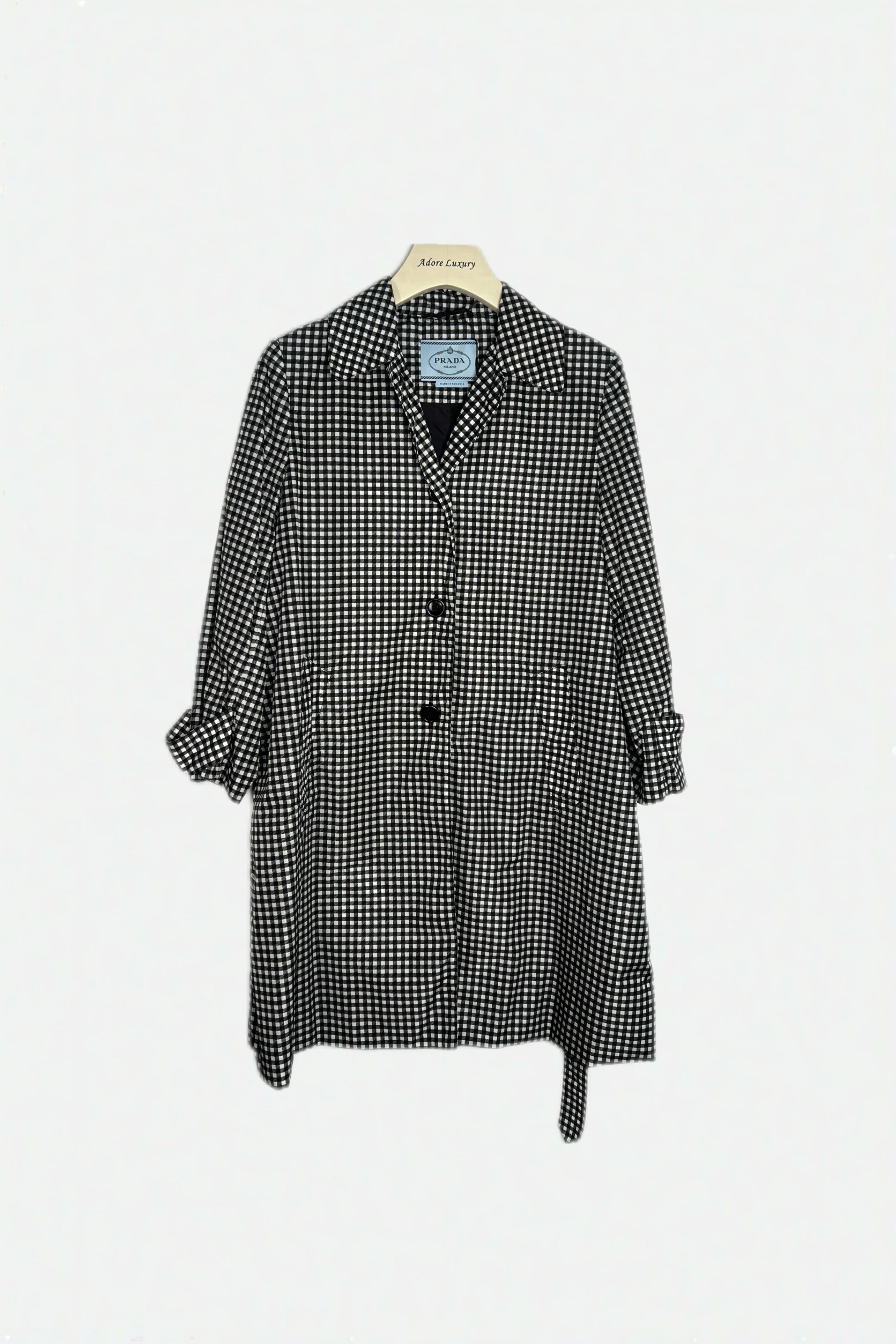 Prada Nylon houndstooth Jacket Size 38