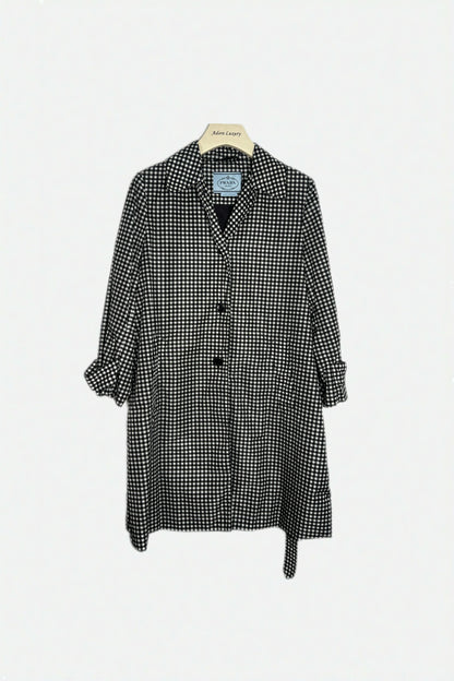 Prada Nylon houndstooth Jacket Size 38