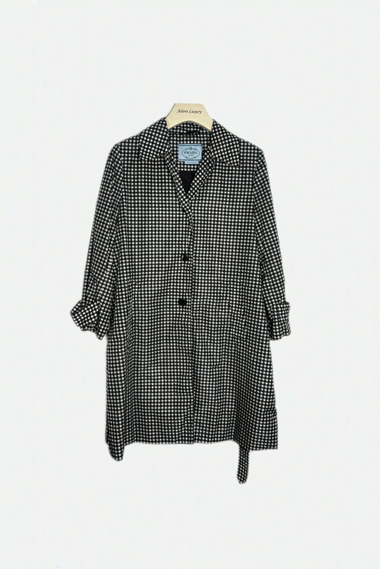 Prada Nylon houndstooth Jacket Size 38