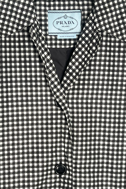 Prada Nylon houndstooth Jacket Size 38