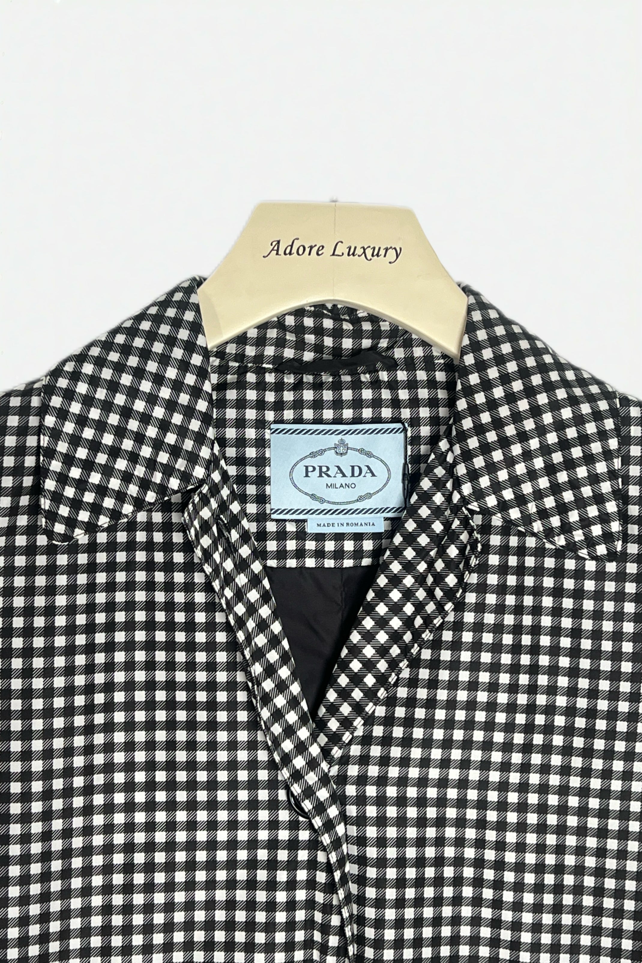 Prada Nylon houndstooth Jacket Size 38