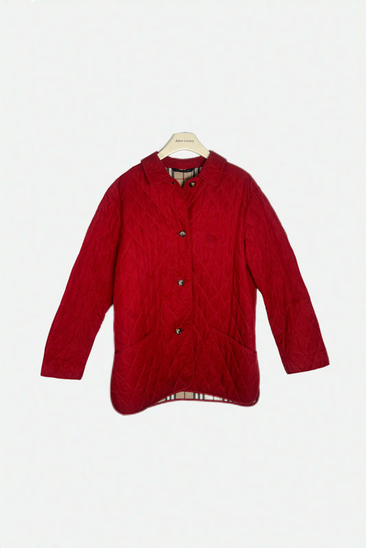 Burberry Red Quilted Jacket Size S