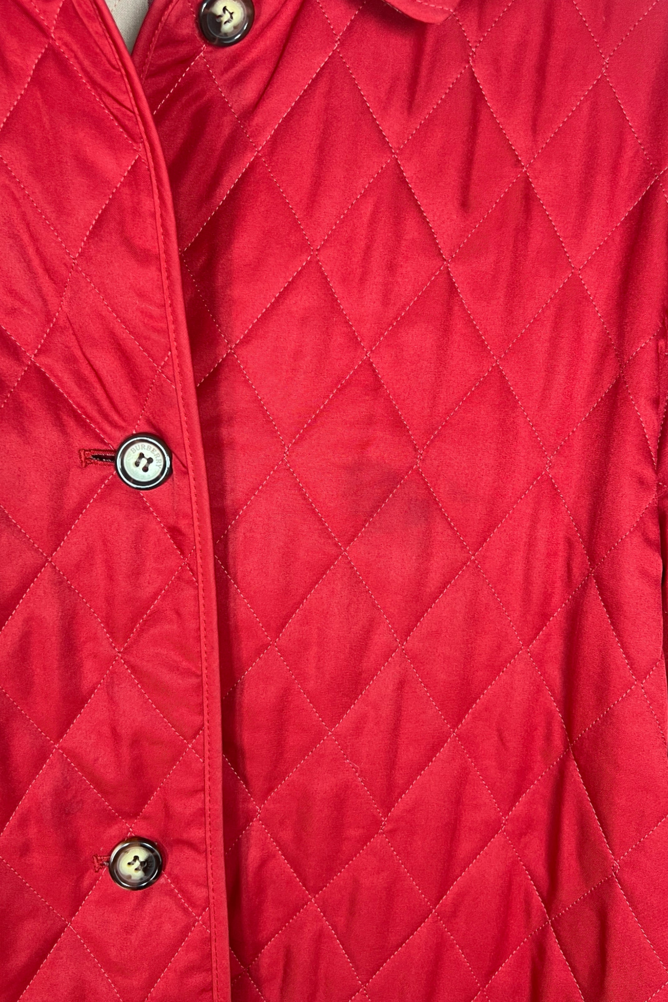 Burberry Red Quilted Jacket Size S