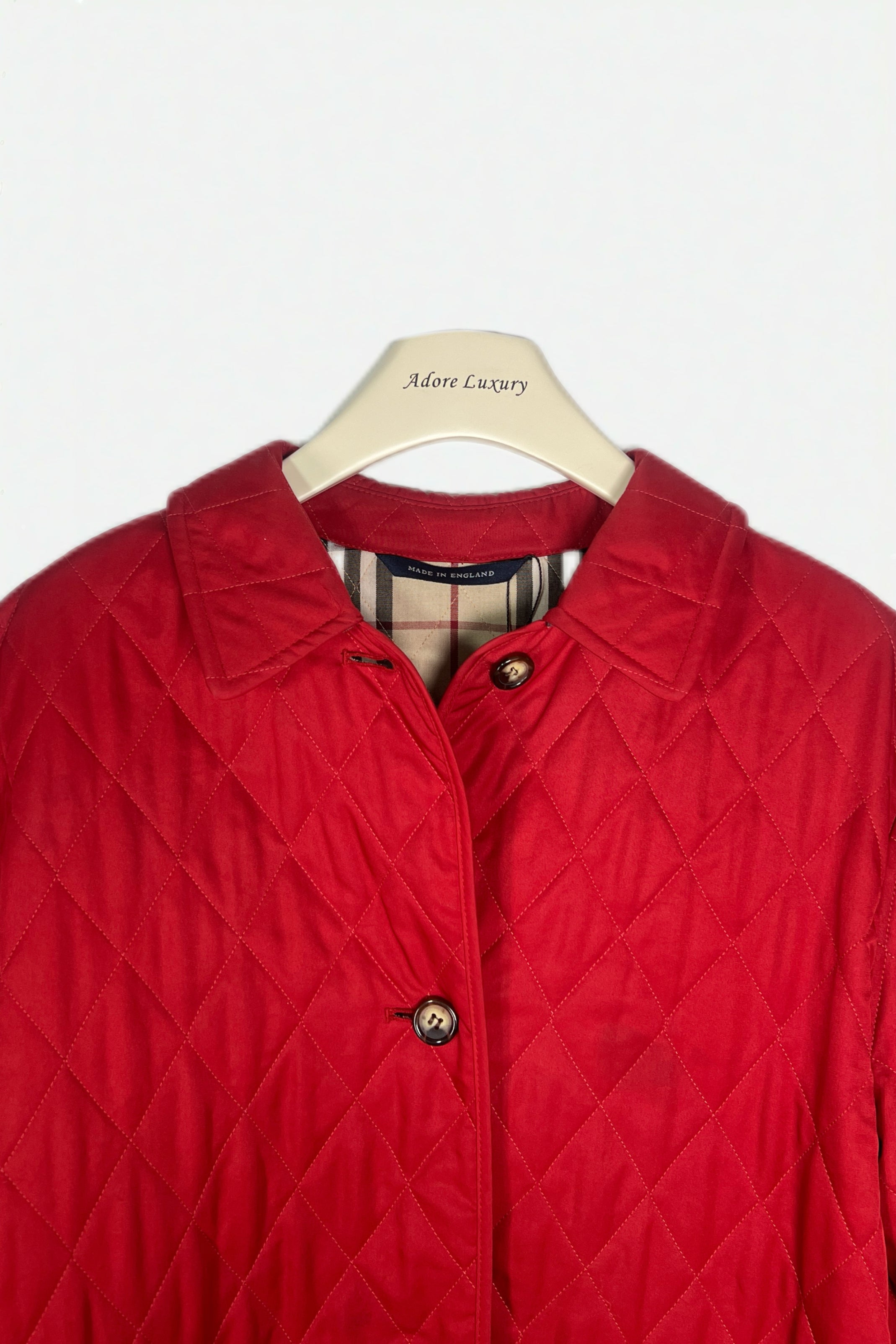 Burberry Red Quilted Jacket Size S