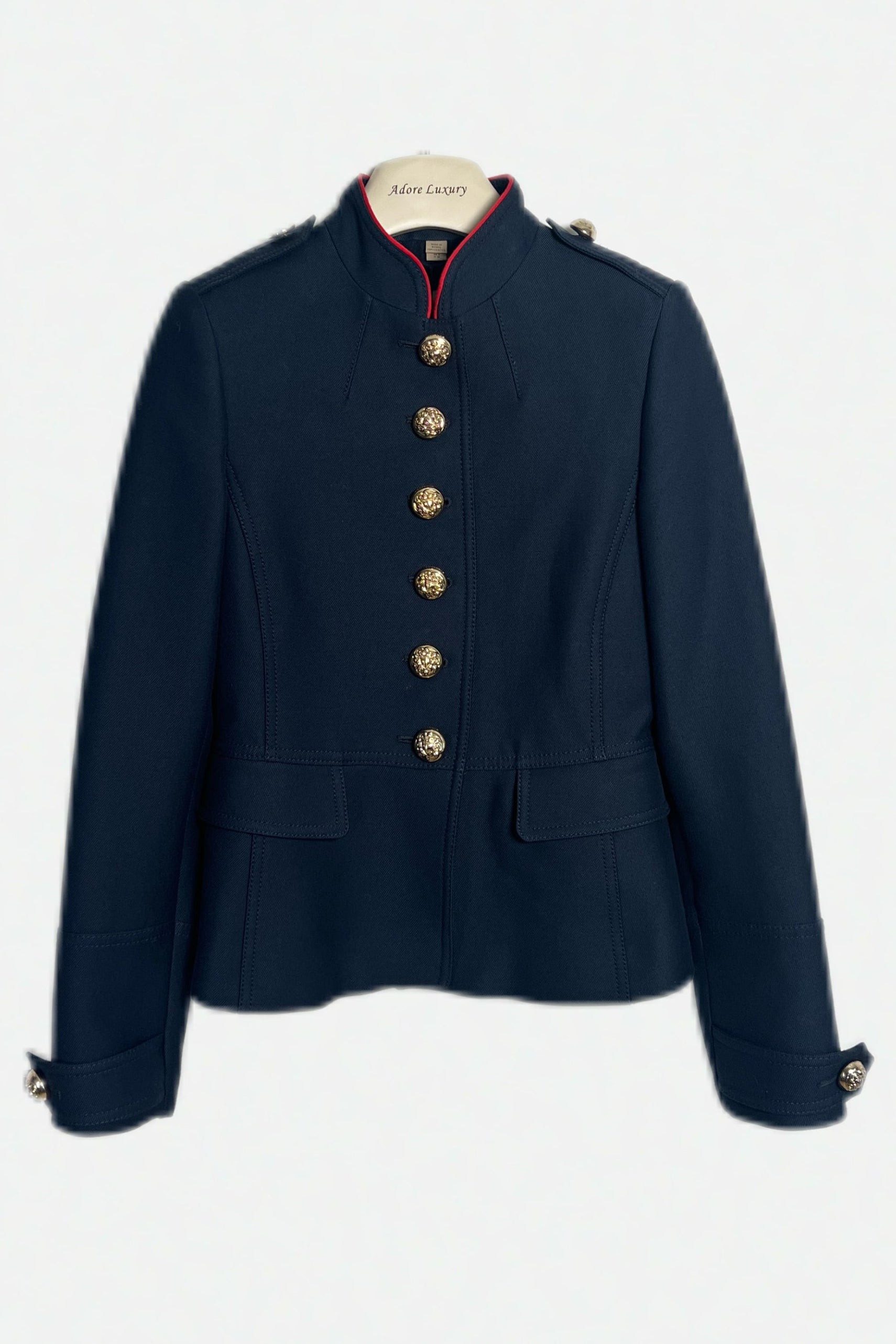 Burberry Military Style Wool Jacket Size 2