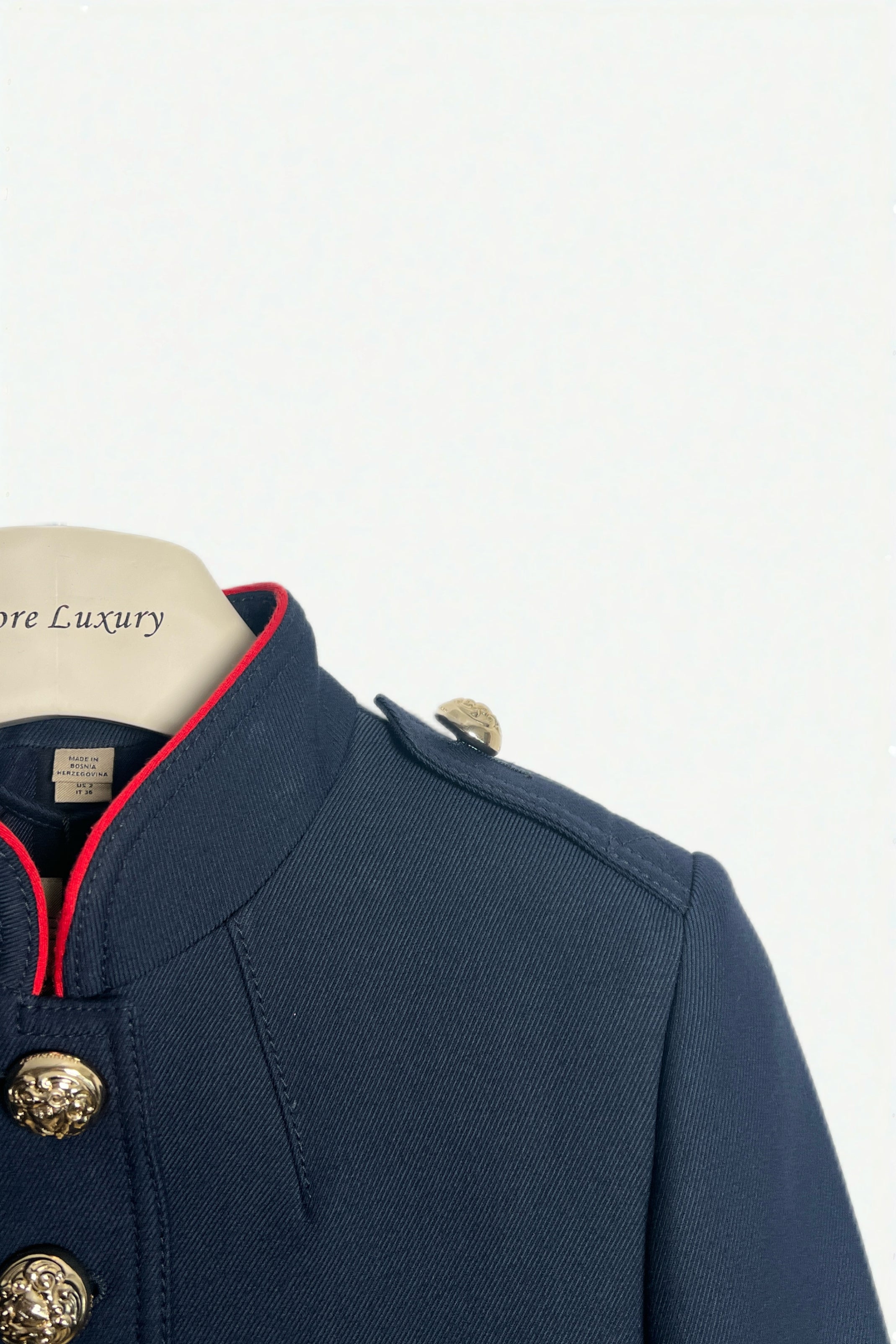 Burberry Military Style Wool Jacket Size 2