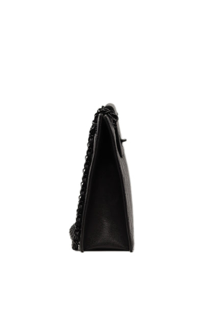 Pre-Owned CHANEL all black Wild Stitch Chain Tote Bag