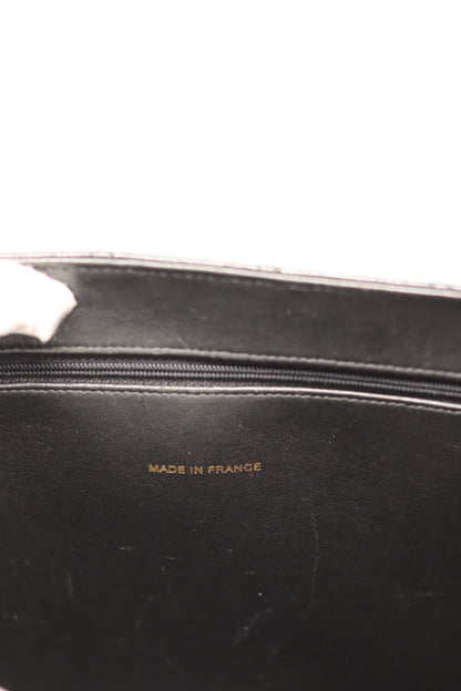 Pre-Owned CHANEL all black Wild Stitch Chain Tote Bag