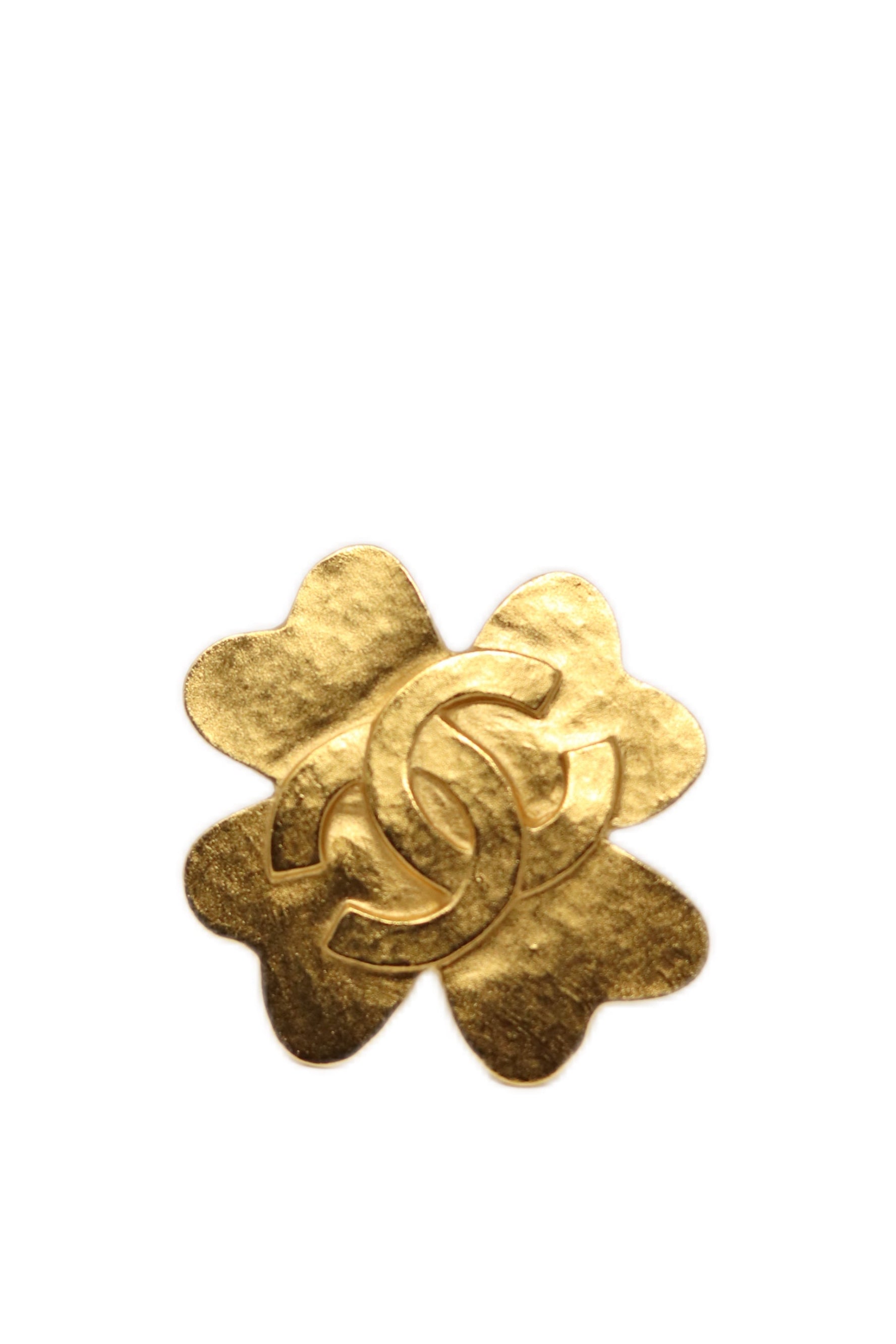 Pre-Owned CHANEL 1995 Clover Brooch Pin