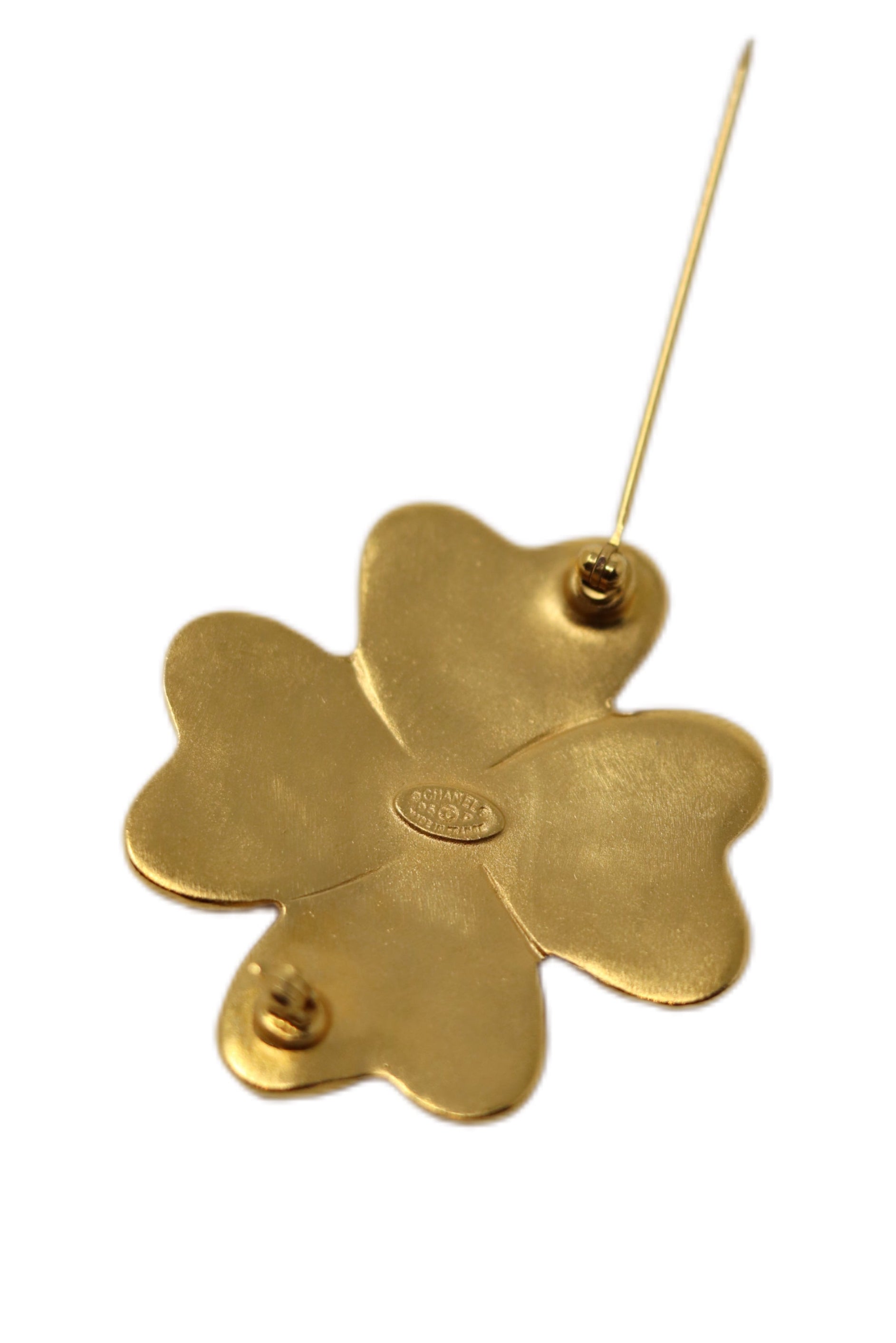 Pre-Owned CHANEL 1995 Clover Brooch Pin