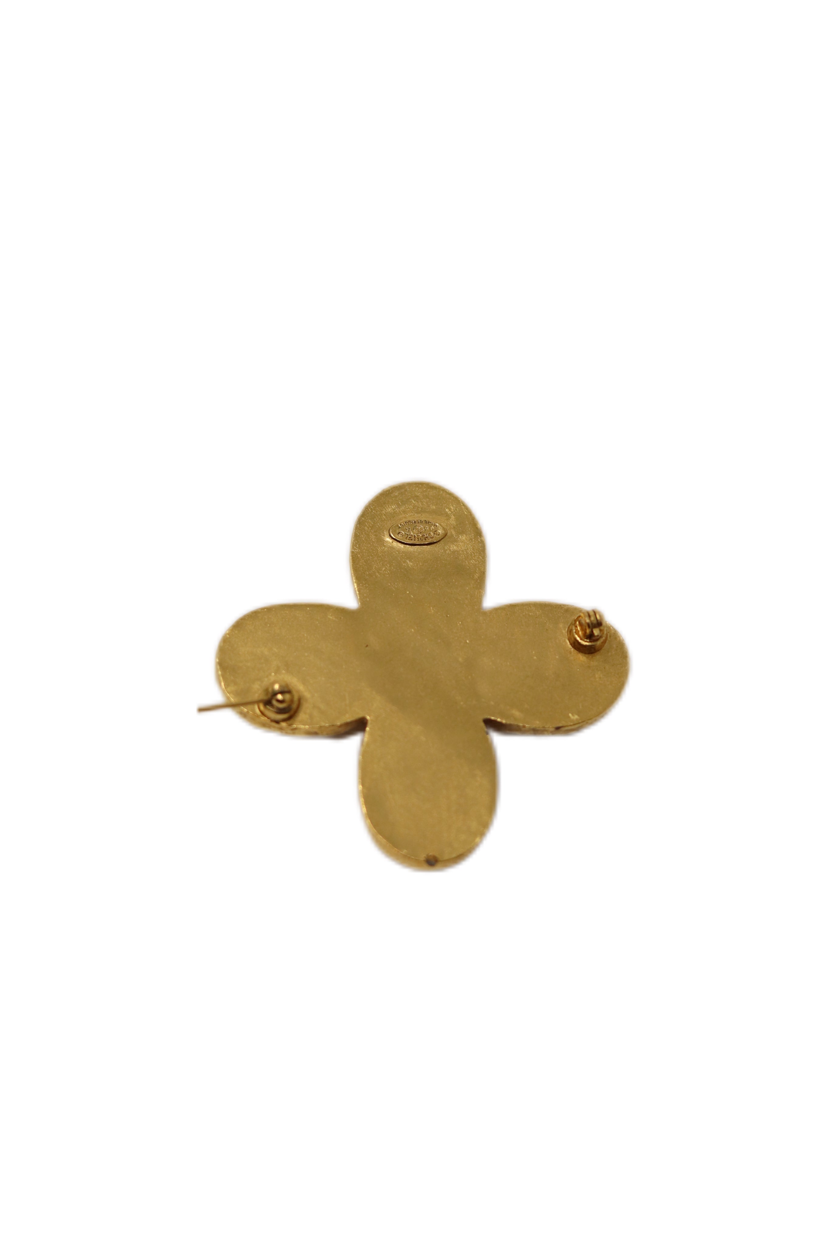 Pre-Owned Chanel 1995 Mother Of Pearl CC Brooch