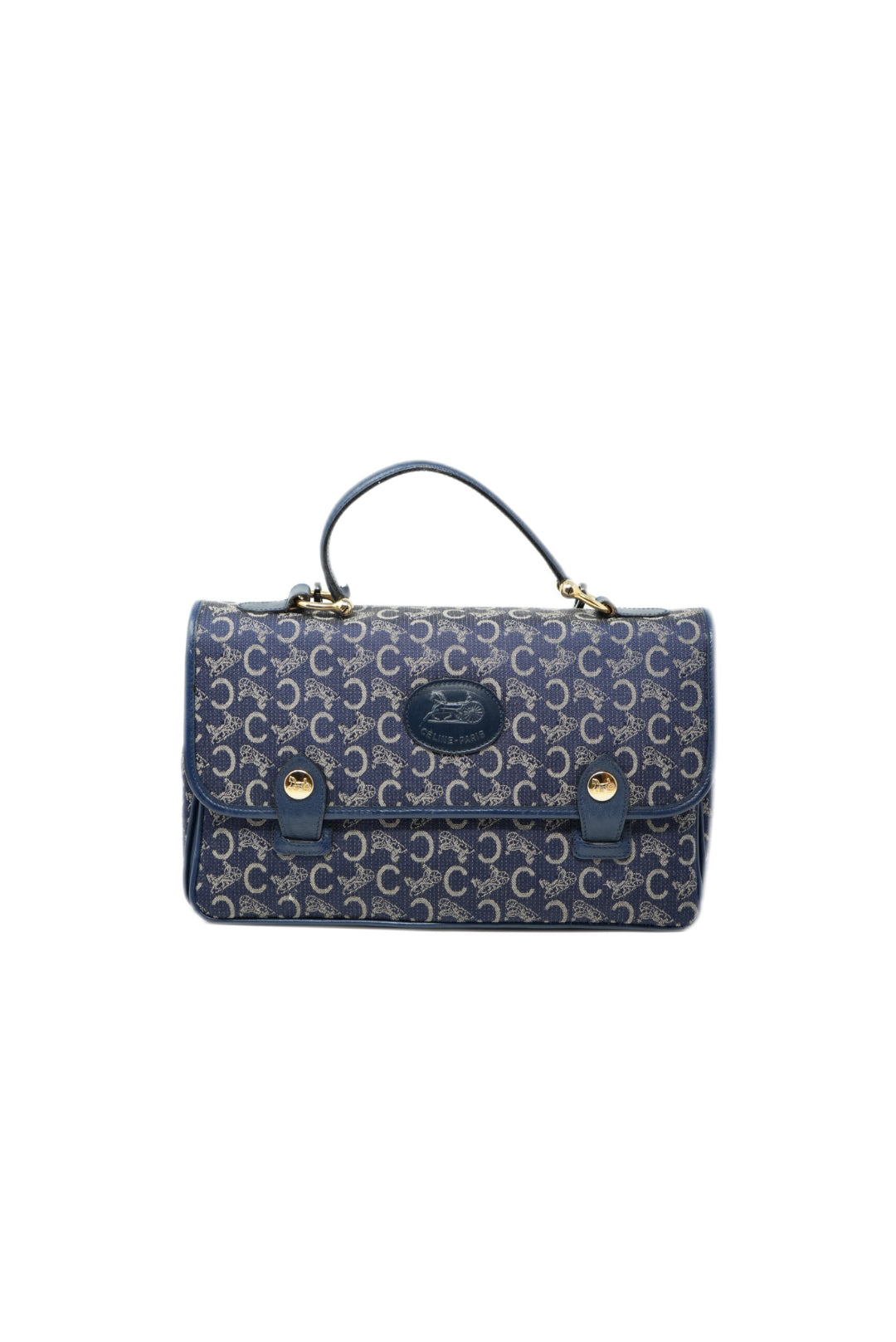 CELINE Blue Macadam Handle Bag